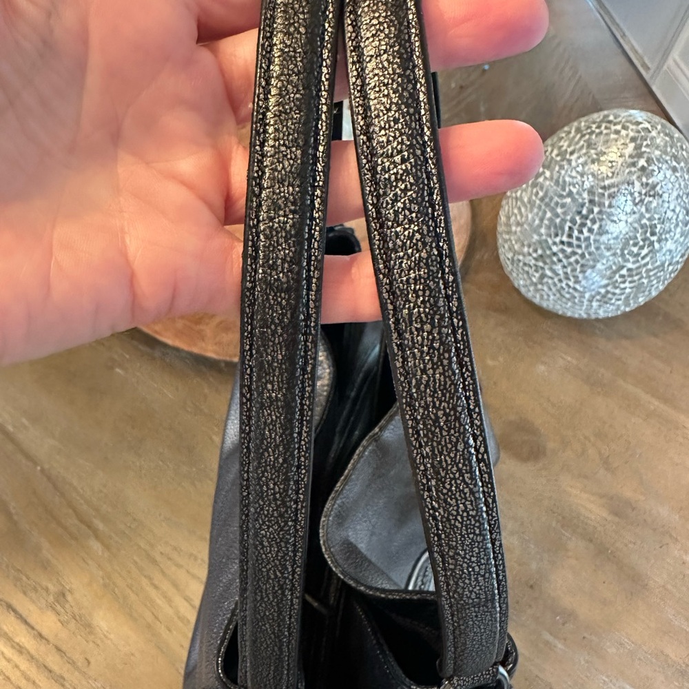 Coach Edie 31 metallic gunmetal Leather Tote Bag - Picture 13 of 15